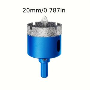 TEMU 18-68mm 홀 소와 위치 드릴, 파란 표면, 건식 및 습식 사용, 유리, 대리석, 화강암, 돌 및 도자기용, 각 세트에는 렌치 1개 포함