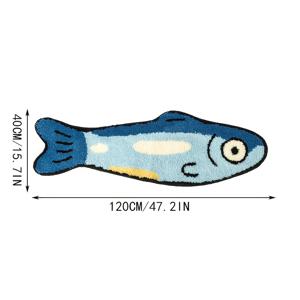 TEMU 1pc 비정상적인 모양의 플러시 에어 매트 - 40x120cm, 미끄럼 방지, 기계 세탁 가능, 침실, 거실, 또는 야외 파티오 장식에 완벽한, 거실용 러그