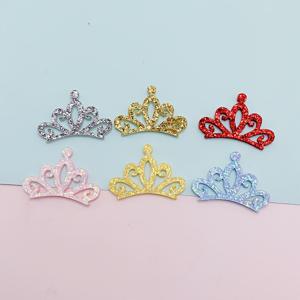 TEMU 50개 귀여운하고 아름다운 금빛 글리터 크라운 패치, 공예, 가정용 손수작업 재료, DIY 꽃 헤드피스, 헤어 클립, 모자, 베이킹 장식 액세서리에 적합합니다.