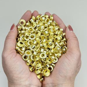 TEMU 200세트 1/4인치 6mm 골든 그로멧 아이렛 메탈 아이렛 와셔 키트, 조합용, 신발/가방/부츠/공예