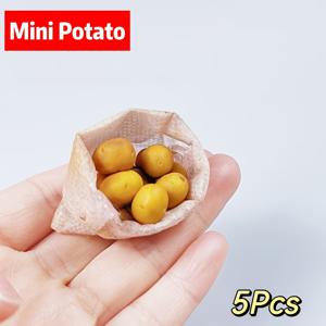 TEMU 5pcs 미니 감자 세트, 1:12 스케일 인형집 액세서리, ABS 소재, 노란색, 판타지 주제, BJD/OB11/Maileg에 이상적, 실내 및 실외 장식, 크리스마스, 데이, 새해에 완벽