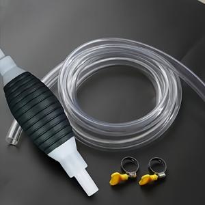 TEMU 1pc 휴대용 PVC 호스 시프론 핸드 연료 펌프 - 자동차, , 수조, 유체 및 가솔린 전송, 내구성 및 가벼운 디자인, 연료 전송 도구, 편리한 손잡이, 유연한 호스 부착