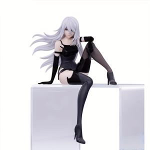 TEMU 게임 뷰티 피규어, 블랙 유니폼, 전투복 앉아 만두 누르기, 내구성 있는 PVC 수집품, 애니메이션 팬을 위한 이상적인 선물, 홈 오피스 장식, 휴일 장난감 선물, 가족 및 친구에게 적합