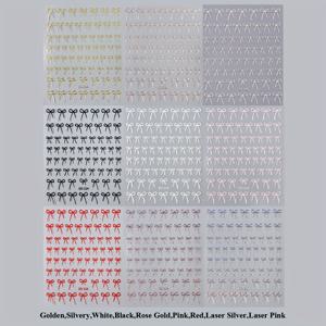 TEMU 9pcs 데이 메탈릭 보우 네일 아트 스티커 반짝이는 골든 실버 레이저 보우노트 디자인 Y2K 럭셔리 자체 접착 슬라이더 데칼 우아한 매니큐어 장식|네일아트|매니큐어|네일스티커
