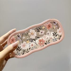 TEMU 전체 화면 꽃 안경 케이스 투명 휴대용 압력 방지 디자인 자석 흡입 상자 휴대용 근시 안경 레트로 안경 케이스 패션 안경 보관 남성 및 여성 - 귀여운 휴일 선물
