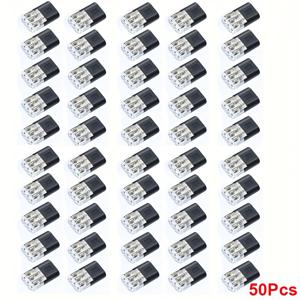 TEMU UMLIFE 10/20/50pcs 퀵 스플링 와이어 커넥터, 3-Way 와이어 플러그인 커넥터, 퀵 커넥트, 와이어 스트리핑이 필요하지 않음, 3핀 3웨이 유니버설 컴팩트 와이어 터미널, 효율적인 와이어 솔루션을 위한