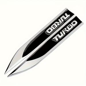 TEMU 2 터보 로고 배지, 3D 금속 자동차 측면 날개 스티커, GM 자동차, 및 트럭, 차량 액세서리.