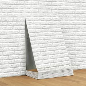 TEMU 3D 벽돌 벽지 스티커, 자체 접착 폼 벽 타일, 방수 및 습기 방지, 가정 장식 벽 패널, 벗기고 스티커, 쉽게 청소 및 절단, 거실, 주방, 침실, 기숙사, 사무실 리노베이션에 적합