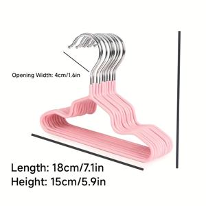 TEMU 5개 귀여운 핑크 미니 펫 행거 - 개, 고양이, 토끼 & 햄스터용 미끄럼 방지 스테인리스 스틸 - 애완동물 애호가를 위한 완벽한 선물 - 작은 동물 옷 및 액세서리, 애완동물 용품 및 액세서리에 이상적