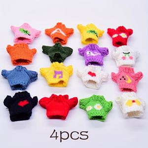 TEMU 4개 세트 휴일 엘프 의상, 다양한 인형과 햄스터, 곰, 새끼 고양이에게 적합 - 크리스마스, 할로윈, 이스터, 데이, 새해 장식용 귀여운 니트 스웨터, 파티 소품 세트