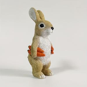 TEMU 1개 빈티지 스타일 레진 토끼 조각상과 당근 - 부활절 정원 장식, 실내외 농가용 잔디 마당 조각품, 전기 필요 없음, 내구성 있는 날씨 저항 동물 피규어, 실내 장식품 | 사실적인 동물 조각상 | 상세한 질감