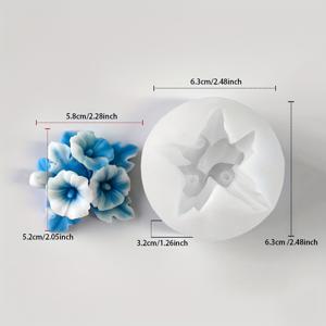 TEMU 다색 꽃 향초 몰드 - DIY 아로마테라피 실리콘 몰드, 왁스, 비누, 레진 및 석고 공예용 - 부드럽고 재사용 가능하며 쉽게 분리 - 홈 데코 및 선물 만들기에 이상적, 캔들 몰드 실리콘