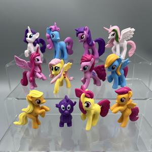 TEMU 12개 My Little Pony 창의적인 인형, 데스크톱 장식, 케이크 장식, 좋은 친구를 위한 이상적인 휴일 선물에 적합합니다.