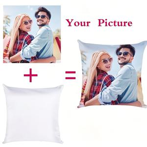 TEMU 1pc 맞춤형 재미있는 얼굴 플러시 사진 인쇄 베개 커버, DIY 개인화된 베개 커버, 커플, 애완동물, 친구에게 적합, 결혼식, 축제, 파티, 어머니의 날, 아버지의 날, 추수 감사절에 적합