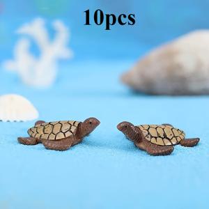 TEMU 미니어처 정원, 테라리움 및 다육식물 화분에 완벽한 귀여운 수지 바다거북 10개 세트 - 방 장식용으로도 적합