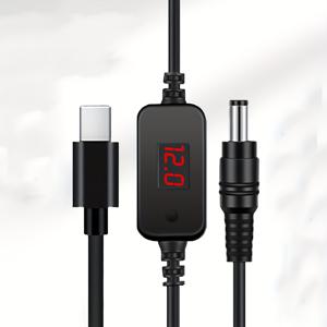 TEMU 조절 가능한 전압 DC 전원 어댑터 코드 5-20V, 노트북용 USB PD 고속 충전 케이블, 출력 10-20W, ≤36V 작동 전압, 배터리 없음, 5.5x2.1mm 커넥터