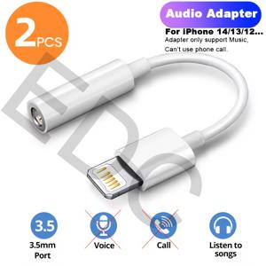 TEMU 2개 세트 라이트닝-3.5mm 잭 AUX 케이블 남성-여성 어댑터 헤드폰 컨버터 오디오 스플리터 아이폰 14 11 X 7 8용