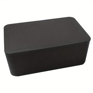 TEMU 1pc 블랙 플라스틱 직사각형 습식 티슈 보관 상자, 가정 및 사무실용 다용도 건식 및 습식 티슈 디스펜서, 습식 티슈 정리함|물티슈