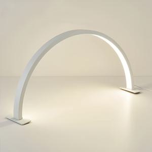TEMU USB 전원용 화이트 LED 네일 램프 - 매니큐어, 속눈썹 연장, 타투 및 스킨케어를 위한 반원형 테이블 라이트 - 데스크탑 설치, 알루미늄 베이스, 플라스틱 커버, 메이크업 바니티나 살롱 설정에 완벽
