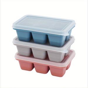 TEMU 3 아이스 큐브 퀵 프리저 아이스 큐브 박스(뚜껑 포함) 아이스 큐브는 냉동 음료, 주스, 우유 차 아이스 큐브에 사용할 수 있습니다.
