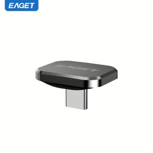 TEMU EAGET 64GB 초소형 Type-C USB 플래시 드라이브, 아이폰 16/15, PC/노트북용 금속 버튼 플러그 앤 플레이 메모리 스틱, 스테인레스 스틸 선물 상자 포함