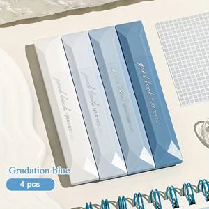 TEMU 4pcs 그라데이션 점 접착제 펜 - 대용량, 방수, 비방수, 양면 접착제로 스크랩북, DIY 공예, 학교로 돌아가기, 사무용품, 손수작성 일기, 및 아트 프로젝트, 문구 필수품 | 그라데이션 디자인 | 플라스틱 펜|다이어리
