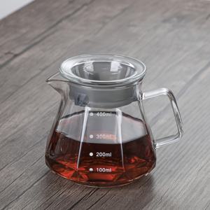 TEMU 1pc 손수 제작된 유리 커피 공유 냄비, 400ml - 600ml, 냄비, 우아한 손잡이, 차가운 브루 & 미국 드립에 이상적, 커피 필터 컵, 커피 브루잉 필수품 | 우아한 커피 냄비 | 내구성 있는 유리 냄비, 커피 메이커