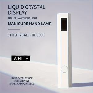 TEMU 디지털 디스플레이가 있는 휴대용 충전식 미니 LED 네일 램프 - USB 전원, 집이나 살롱에서 젤 폴리쉬 큐어링을 위한 핸드헬드 디자인, DIY 매니큐어나 살롱 매니큐어 도구를 위한 컴팩트하고 가벼운 제품 | 컴팩트한 네일 장비 | USB 충전 가능|젤네일