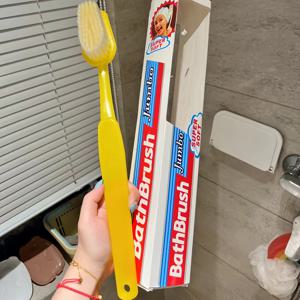 TEMU 1pc 대형 소프트 메시 욕실 브러시 - 긴 손잡이가 있는 부드러운 탈모 바디 스크럽 - 샤워, 스파 및 등 마사지용, 쉽게 걸 수 있는 디자인, 배터리 필요 없음, 스파 팬들의 이상적인 선물, 바디 스크럽 브러시