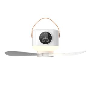 TEMU 휴대용 텐트 천장 선풍기, 3단계 조절 가능한 조명 수준 및 5단계 속도, USB 충전식 리튬 배터리 구동, 실내 사용, 캠핑 및 야외 행사용 천장 선풍기, 실내 사용용 천장 선풍기|실링팬|캠핑선풍기