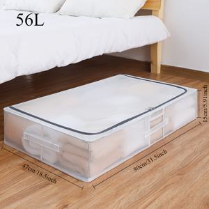 TEMU 두꺼운 스틸 프레임과 패브릭이 있는 침대 밑 수납 박스, 견고한 스틸 구조의 깊은 침대 아래 정리함, 두꺼운 패브릭 쉘, 쉬운 조직을 위한 투명 디자인, 높은 공간 활용, 필수 홈 스토리지 솔루션, 내구성 있는 보관 용기, 깔끔하고 정돈된 계획, 넉넉한 수용량, 다양한 공간에 적합, 침대 밑 수납