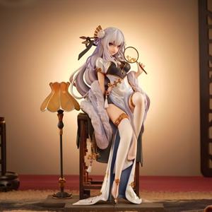 TEMU 우아한 애니메이션 치파오 캐릭터 피규어와 부채 - 전통 중국 스타일 PVC 수집용 책상 장식, 혼합 색상, 디테일 디자인의 서랍장 디스플레이 또는 선물용, 애니메이션 책상 장식 | 상세한 애니메이션 피규어 | 장식 액세서리, 애니메이션 액세서리