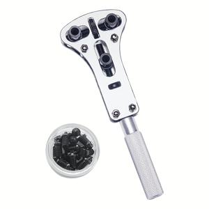 TEMU 시계 수리 도구 1개, 손목 시계 케이스 오프너, 조절 가능한 나사 백 제거 렌치 수리 도구, 시계 수리 도구 케이스 오프너, 3포인트 렌치 스크류 케이스 제거 도구와 18비트, 전문 방수 시계 배터리 교체 도구