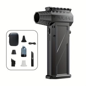 TEMU USB 충전식 200000RPM 고속 터빈 팬, 4000mAh 배터리 캠핑 쿨러, 컴퓨터 키보드용 휴대용 조절 가능한 먼지 제거기, 야외 및 차량용 휴대형 팬 터빈 디자인 경량 냉각팬|키보드|차량용선풍기|캠핑선풍기