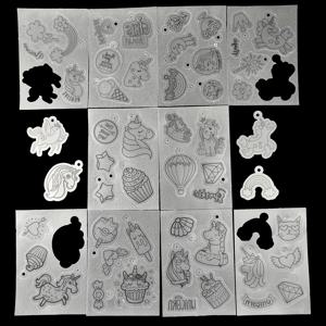 TEMU 보석 만들기 키 RS030 유니콘, 절단 또는 구멍 뚫기 필요 없음, 색칠 및 플라스틱 수축, DIY 공예 재료, 액세서리 및 보석, 귀걸이 구성 요소.