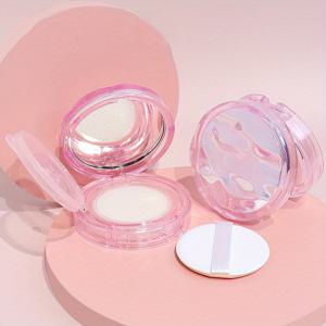 TEMU 12g 휴대용 에어 쿠션 퍼프 박스, 파우더 스폰지 및 거울 포함 - BB 크림 폰더먼트, 카운터탑 디스플레이, 미용 필수품을 위한 가벼운 플라스틱 화장품 케이스 | 디자인 | 안전한 닫힘