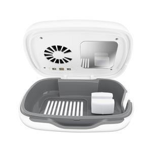 TEMU 자동 팬 및 정화 기능이 있는 휴대용 여행용 치실 홀더, 충전식 리튬 배터리, USB 충전, 향이 없는 - 남성과 여성에게 이상적인 휴대용 치실 보호기 | 가벼운 치실 청소제 | 내구성 있는 치실 케이스 아버지의 날, 어머니의 날 선물