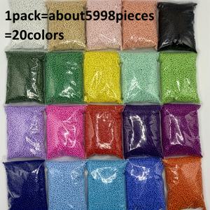 TEMU 5998개, 20색상 2mm, 팩당 5g, 총 100g, 초고품질 오로라 앤티크 라이스 비즈 루스 비즈, DIY 팔찌 및 귀걸이용 미니 비즈 세트, 발렌타인데이 선물용 엄마와 친구들을 위한