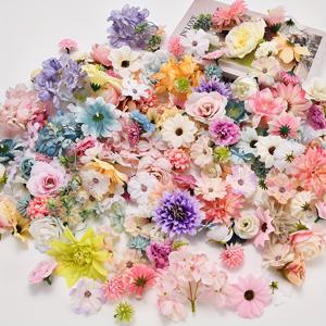 TEMU 18개 세트, 시뮬레이션 꽃 머리 장식, 인조 장미 헤드, 컬러, 사이즈, 종류 랜덤, DIY 케이크, 화환, 웨딩, 신부, 파티, 홈 데코