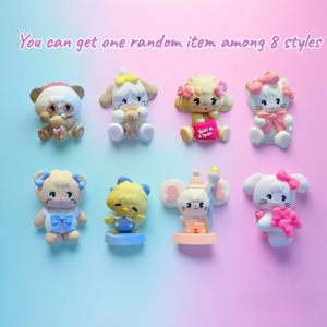 TEMU Mikko Healing Series Blind Box - 귀여운 애완 동물 인형, 실내/실외 장식, 생일 및 가정용 공예 선물에 완벽한, 사무실 책상 액세서리, 공부실 장식, 사무실 책상 액세서리 | 재미있는 디자인 | 내구성 있는 공예 기술, 귀여운 책상 장식