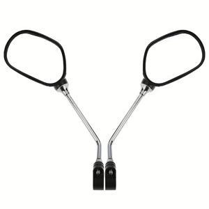 TEMU 2개 조절 가능한 후면 거울, 반사 스트립이 있는 3.94 x 2.56인치, 핸들바에 장착된 안전 거울, 산악 자전거, 전기 스쿠터, 사이클링 액세서리 - 유니버설 피트, ABS 소재, 오발 모양, 사이클링 기어 | 반사 스트립 거울 | 조절 가능한 장착, 자전거 액세서리|전기자전거|전기스쿠터