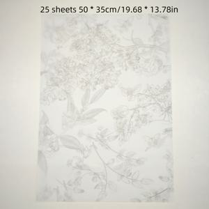 TEMU 회색 라일락 꽃 새 선물 포장 티슈 25매, 20'' x 14'' 선물 포장지, 결혼식, 명절 선물, 생일 선물 포장, 부케 포장, 신발 및 의류 포장, 기프트백 채우기에 완벽함
