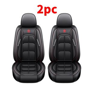 TEMU 2pcs 인조 가죽 자동차 시트 커버 - 레드 & 블랙, 세단 및 SUV용 유니버설 피트, 측면 보스팅이 있는 인간 중심 디자인, 승객 시트용 편안한 필러, 측면 보스팅이 있는 인간 중심 디자인 | 현대 자동차 시트 | 내구성 있는 자동차 시트