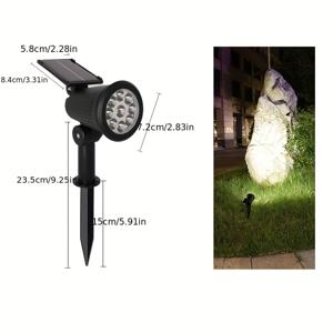 TEMU 에너지 절약형 태양광 9LED 조경 세트 - 다기능 정원 분위기 조명, 조절 가능한 말뚝 포함, 장식, 야외 장식용 적합, 안뜰, 발코니, 잔디밭, 산책로, 빌라, 놀이터 및 할로윈에 완벽한 태양열 가든 데코|무드등