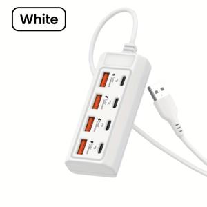 TEMU USB 충전기 소켓, PD25W 멀티 충전 전원 어댑터, 삼성, 샤오미, 화웨이용 USB-C 포트 - 컴팩트 디자인, 4.0 Gen1, 타입-C 도크, 충전기 도크