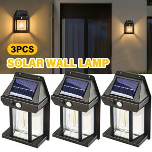 TEMU 3pcs LiHangStar 스마트 태양광 벽 램프 - 인프라레드 운동 센서, IP44 야외 벽 램프, LED 조명, 태양광 전원 리튬 배터리, 현관, 데크, 정원 및 야외 공간에 적합, 야외 조명 | 현대 벽 램프 | 태양광 램프