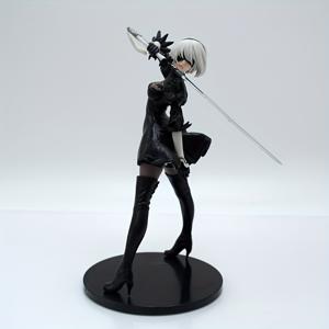 TEMU 창의적인 귀여운 애니메이션 캐릭터 장면 액세서리 - 검과 활이 있는 PVC 수집용 조각품 모델, 애니메이션 팬들을 위한 이상적인 선물, 애니메이션 수집품 | 동적 포즈 조각품 | 세부적인 의상 디자인, 애니메이션 방 장식