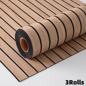 TEMU 1/2/3롤 패키지, 4mm 두께 쉬운 적용 피어 & 스틱 3D 벽지 롤, 나무 조각 디자인 - DIY 홈 데코용 셀프 접착 SXP, 천장, 파티션 및 곡선 표면에 완벽하게 사용할 수 있으며 벽, 바닥, 천장에 사용할 수 있으며 거실에 적합합니다.