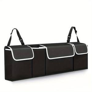 TEMU SUV용 옥스포드 천 트렁크 정리함 - 튼튼하고 다중 컴파트먼트 디자인, 가방, 장비 등 보관에 이상적, 트렁크 보관 솔루션|조절 가능한 스트랩 정리함| 튼튼한 옥스포드 천, SUV용 트렁크 정리함