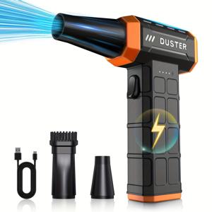 TEMU 고속 300000rpm 미니 휴대용 블로워 팬 - USB 충전식, ABS 소재, 여러 부착물이 있는 무선으로 실내 및 실외 사용, 캠핑 및 비상 상황에 적합, 미니 팬|캠핑선풍기